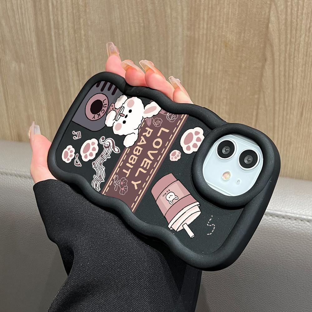 Big Wave Edge Soft Silicone Material Macaron Phone Case Shockproof Protective Rubber Casing for iPhone Samsung Huawei Honor Xiaomi Redmi OnePlus Moto