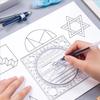 Многофункциональная чертежная линейка Обучение Искусство Треугольник Измерительный инструмент Рисование круга Вращающаяся линейка Каваи Школьные принадлежности