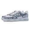 Nike Air Force 1 Gray City Memories Abrasion Resistant Slip Resistant Low top Skateboard Shoes Men's Gray Blue IR0952-002(Team626-)