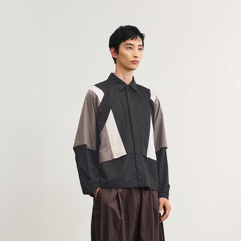 CROQUIS Men's H-shaped Long Sleeve Loose Shirt Collar Jacket