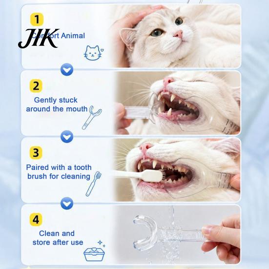 Dog Oral Hygiene Assistant Pet Tooth Brushing Helper, Clear Teeth Cleaning Aid, Reusable Dental Care Easy Tool Tool, Holds The Lip Aside for Dogs Cats