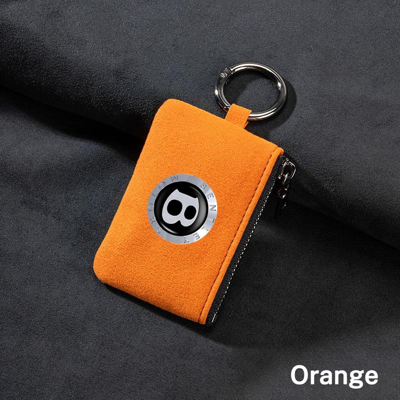 Suede Car Logo Key Bag Portable Wallets Card Coin Pouch For New Bentley Flying Spur Continental GT Bentayga Mulsanne Accessories CL2