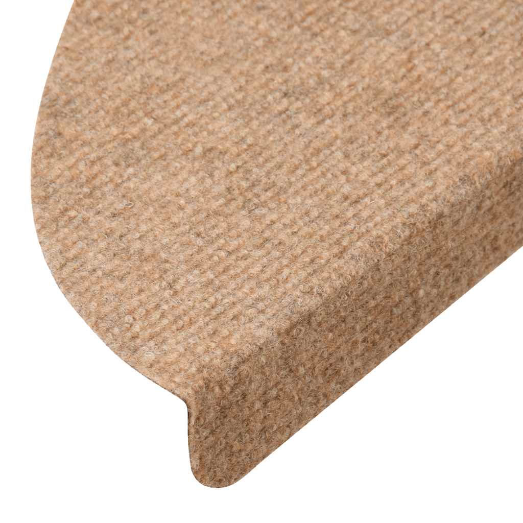 Self Adhesive Stair Treads 15 pcs 56 x 17 x 3 cm Beige