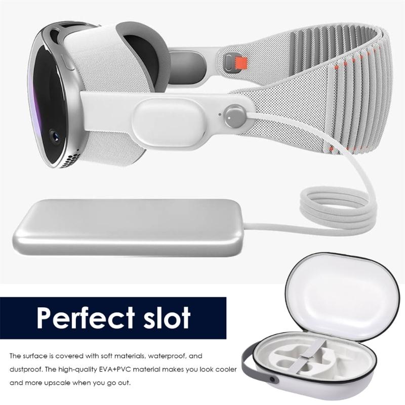 EVA Travel Case for Vision Pro MR All in one Virtual Reality Helmet Hard Handbag Bag with Shoulder Strap Storage Box