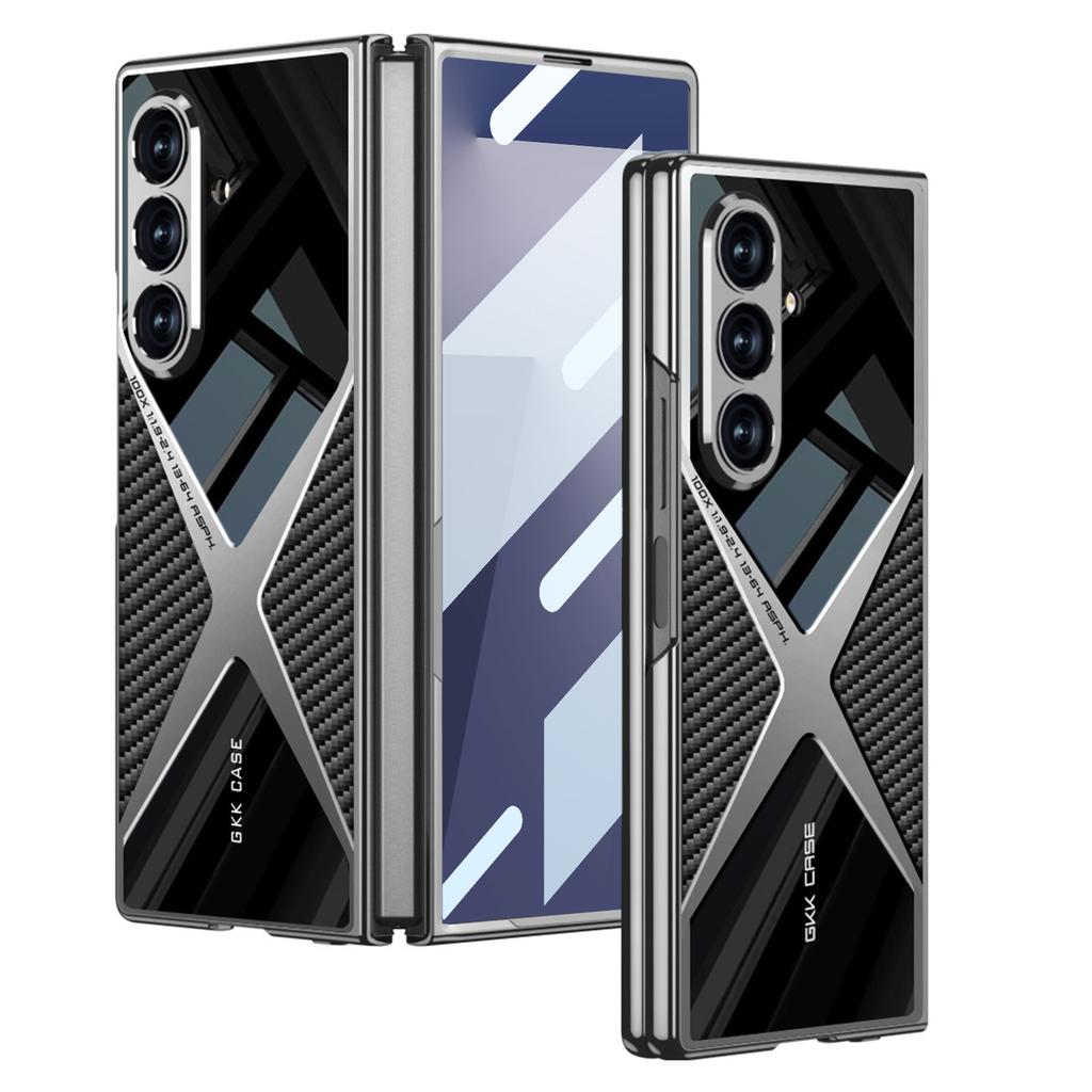 GKK Роскошный чехол с покрытием Super X для Samsung Galaxy Z Fold 7 6 Внешний экран Стекло Пластик Жесткая задняя крышка для чехла Galaxy Z Fold7