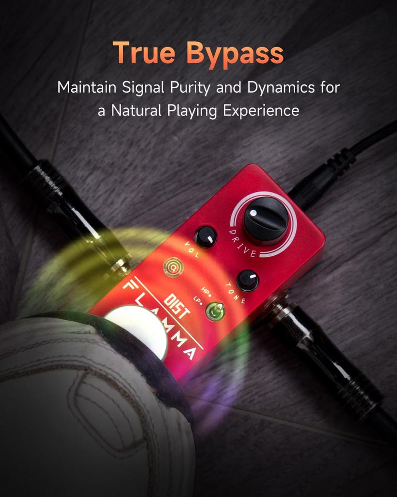 FLAMMA FC06 Guitar Metal Distortion Pedal Electric Guitar Effect Pedal Mini Size True Bypass