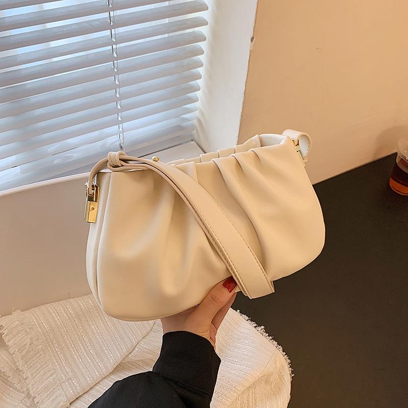 Плиссированная сумка-облако женская новая модная сумка подмышкой нишевая текстура сумка-мессенджер через плечо сумка подмышкой