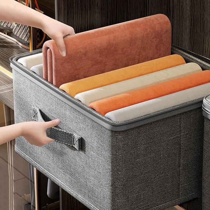 Коробка для хранения одежды на молнии Большой вместимости Складная Сумка-органайзер для одежды, одеял Органайзер для гардероба Коробка для хранения нижнего белья