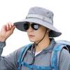 Men's sunshade bucket hat summer sunscreen breathable sun hat mountaineering fishing hat foldable large brim sun hat