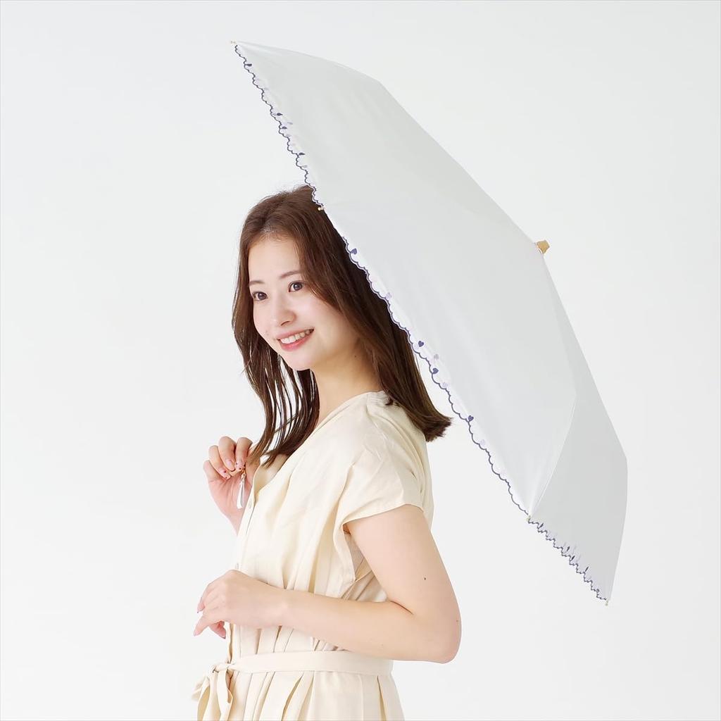 Nifty Colors Folding Umbrella Blackout Petit Heart Embroidery Mini 2408OF