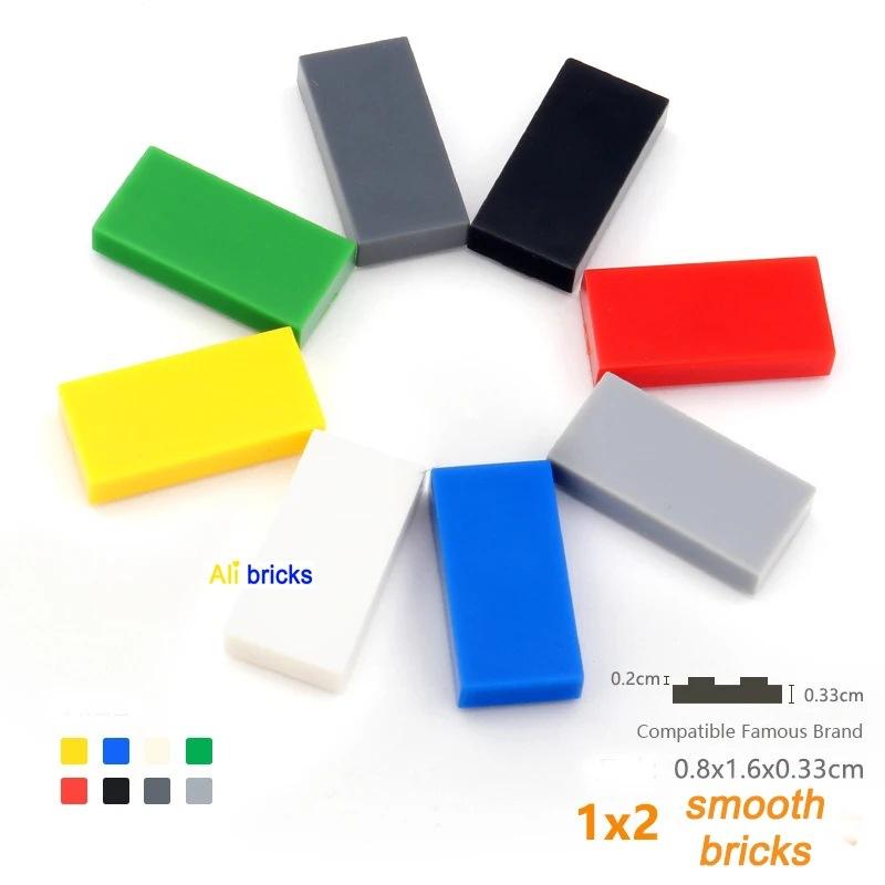 50g/186PCS 3069  Tile 1x2 Building Blocks Smooth Surface Moc Loose Parts Compatible with Bricks Children Educational Toy