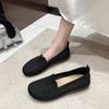 Fashion Summer Breathable Knitted Casual Shoes Women Versatile Flat Hollow Out Soft Bottom Comfortable Non-Slip Middle-Aged Mothe