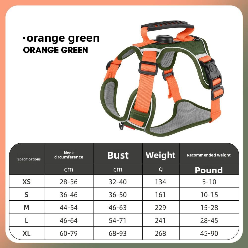 Dog Chest Harness With Nylon Material And Non Extendable Leash For Small Pets