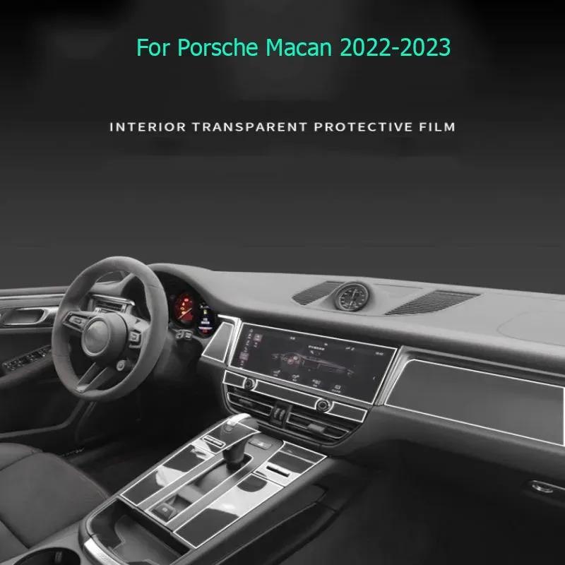 Car Interior Door Center Console Media Dashboard Navigation TPU Anti-scratch Protector Film For Porsche Macan -