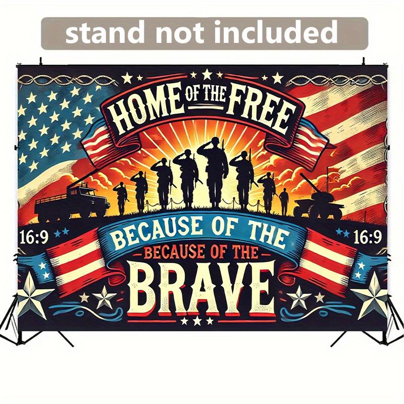 2D Flat, 1pc American Flag Backdrop Suitable for Home, OfficeDJH