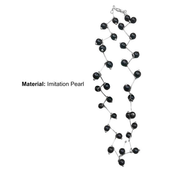 Ожерелье с застежкой-лобстером из искусственного жемчуга, воротник, женская удлинительная цепочка, регулируемое колье-колье для вечеринки