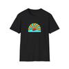Футболка Sun Vibes Softstyle, Лето, Пляж, Отпуск, Ретро, Винтаж. Подарок для