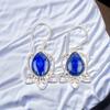 Lapis Lazuli Gemstone 925 Sterling Silver Fashionable Jewelry Earrings For Girls EE-40-31