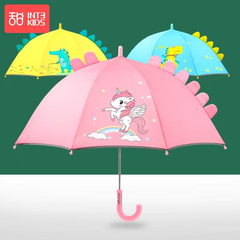 Children's Umbrella Kindergarten Baby Boys and Girls Child Student Cartoon School Small Umbrella Lightweight Dinosaur Unicorn Umbrella