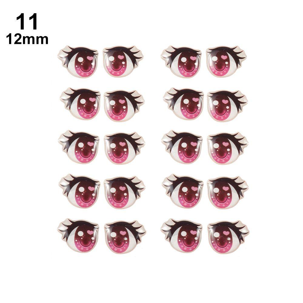 Toys DIY Doll Accessories Love Cute Sticker Face Organ Paster Clay Decals Cartoon Eyes Stickers