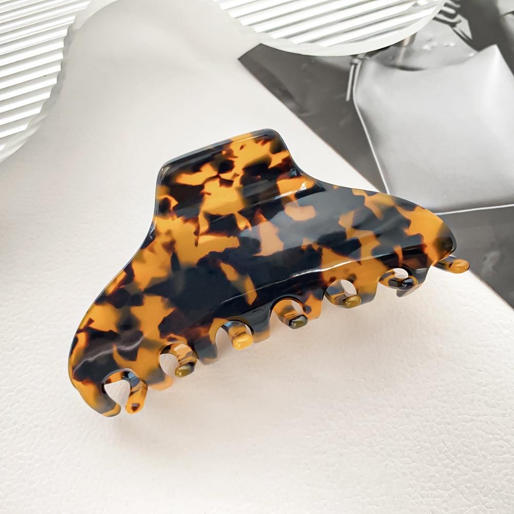 Solid Color Fresh Acetate Hair Claw Hair Clip Shark Clip Printing Shark Clip Leopard Printing Hairpin Tortoiseshell Hair Claw