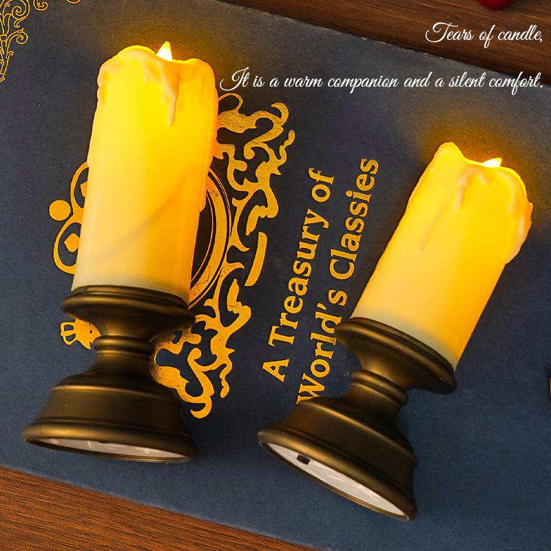 Ретро Электронная Свеча для Атмосферы в Спальне, Квест-Комнат, Свадеб и Мероприятий