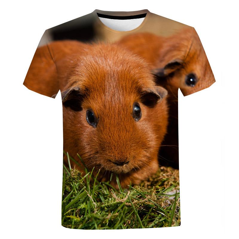 Guinea Pig T-Shirts Hamster Cute Animal 3D Printed Streetwear Men Women Fashion Oversized T Shirt Kid Tees Tops Clothing Shirts