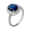 Silver Ring with Nano Sapphire 2.505ct (2017868)