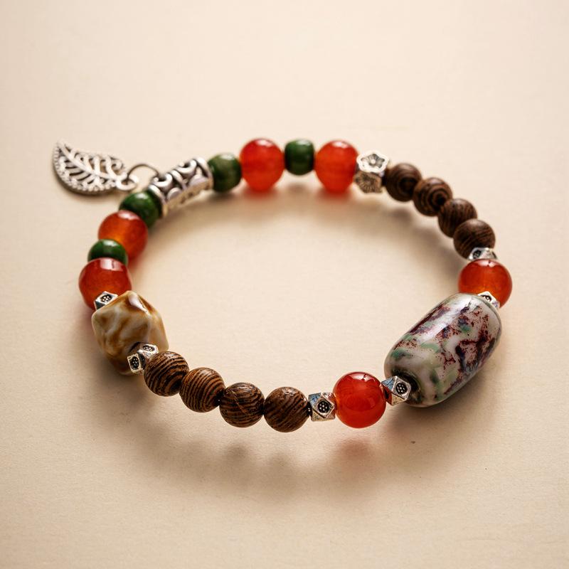 Керамический браслет в этническом стиле, браслет для девочек-студенток, серия «Лес бабочек», простые универсальные украшения