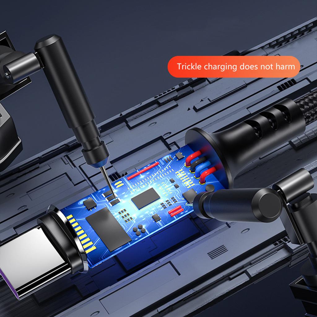 Compact USB C To USB A Charging&Data Cable 2.4A Charger Cord Wire 25cm Short Cord,Nylon and Aluminum Alloy Material