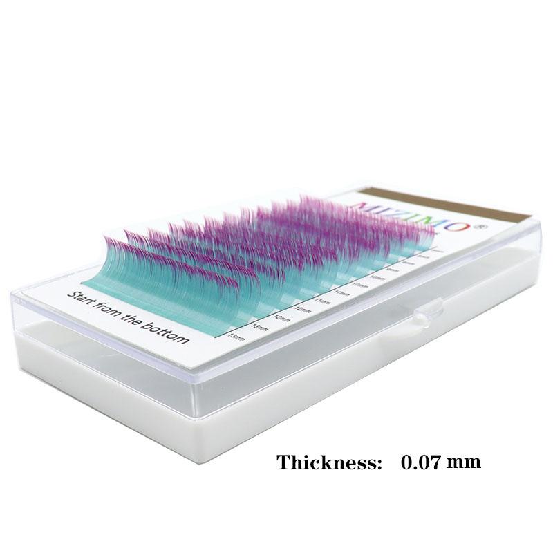 Светло-голубой корень розы, естественно мягкий и удлиненный цвет, одиночные привитые накладные ресницы для макияжа глаз 0,07 мм C/D 8-13 мм