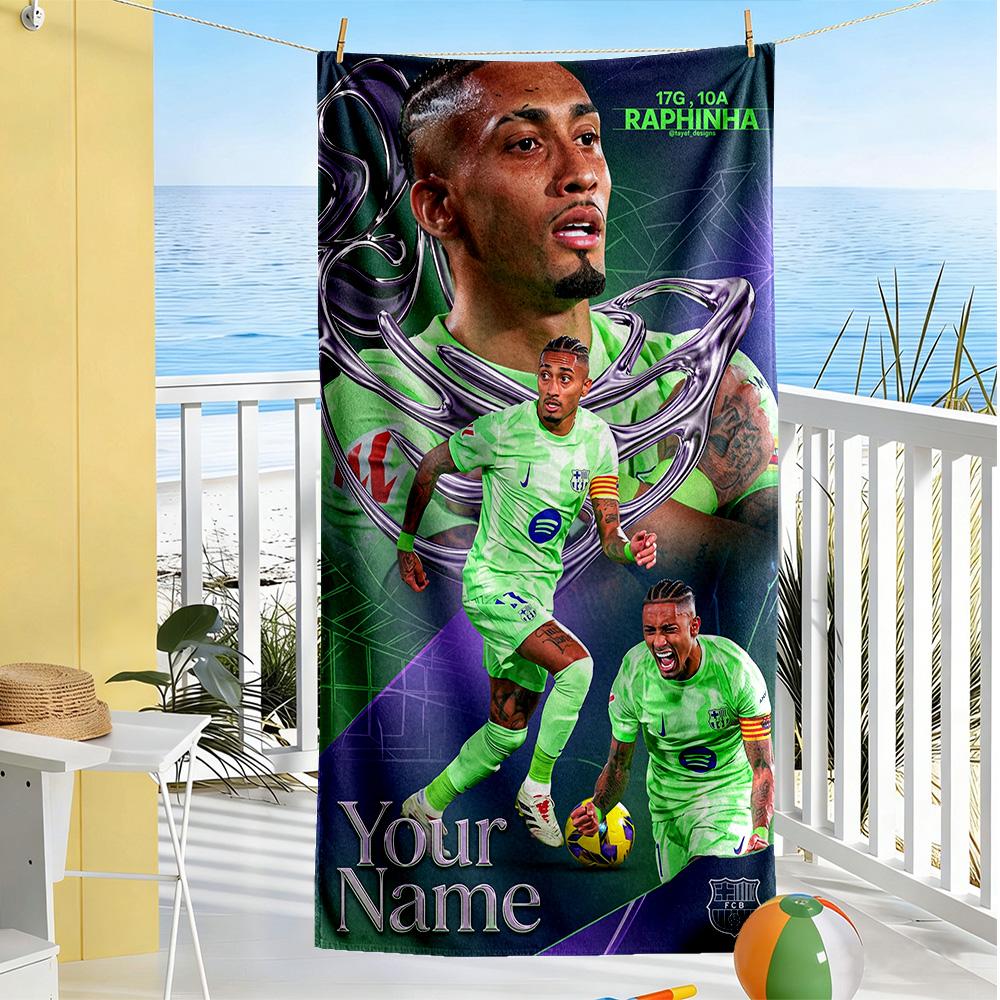 Lamin Yamal Customize Text Beach Towel Quickdry Soft Microfiber Portable For Swimmingbeachcamping Travel Beach Accessoriesgym