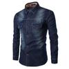 Men Shirts Long Sleeve Denim Shirt M-6XL Casual Fashion Daily Cotton Overshirt Mens Button Up Shirts
