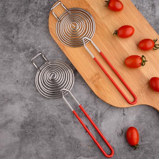 Сепаратор для яиц с длинной ручкой из нержавеющей стали для выпечки, фильтр для просеивания яичного белка и желтка, кухонный инструмент для разделения яиц