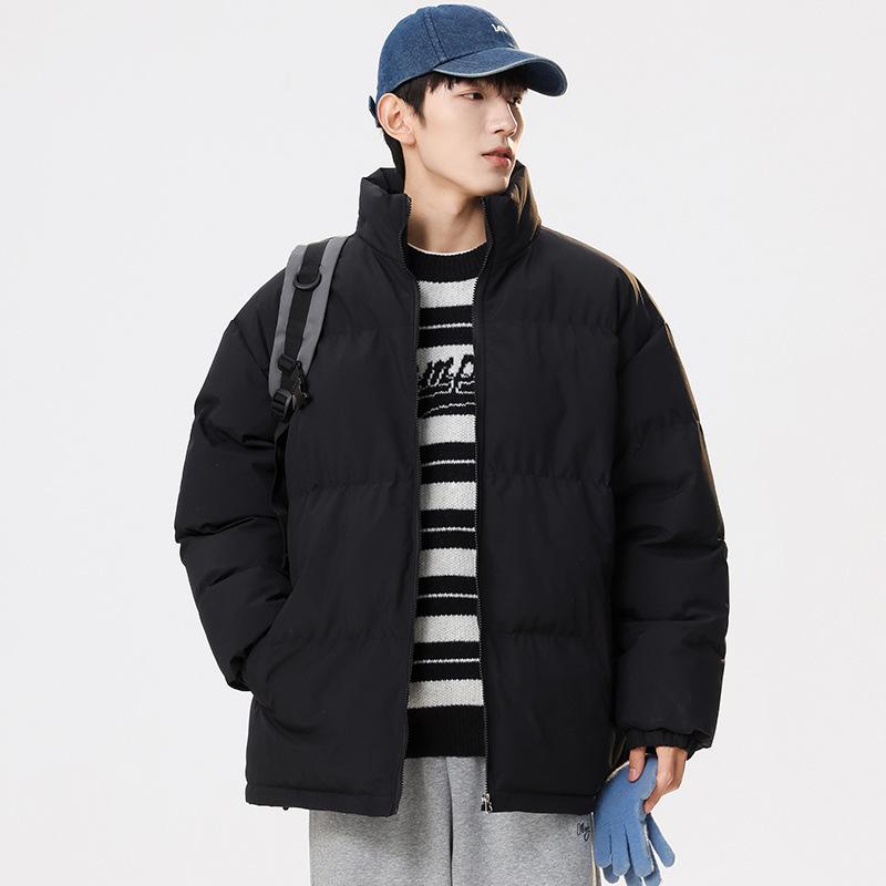 Зимняя хлопковая одежда мужская и женская модные утолщенные хлопковые куртки воротник-стойка одежда-хлеб Гонконгский стиль мужская