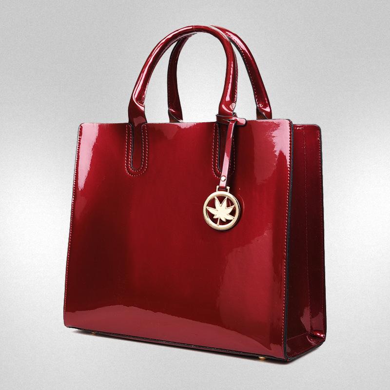 Новая глянцевая однотонная женская сумка кроссбоди на одно плечо, сумка «мать и дитя» из трех частей, женская сумка из лакированной кожи