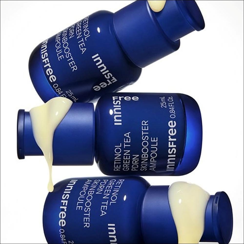 [Веганская красота] Innisfree Retinol Green Tea PDRN Skin Booster Ampoule, 25 мл, 1 шт.