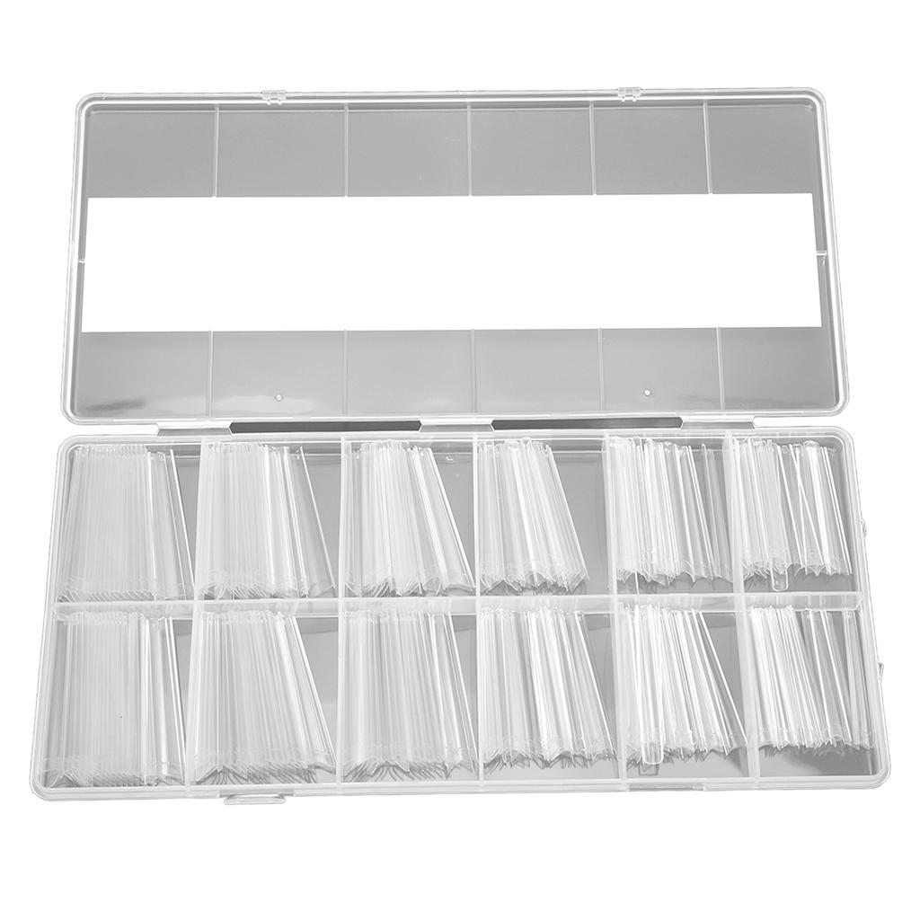 240pcs Long Fake Nail Professional Home Salon DIY Transparent Full Cover Nail Tip for Nail Artist Novice