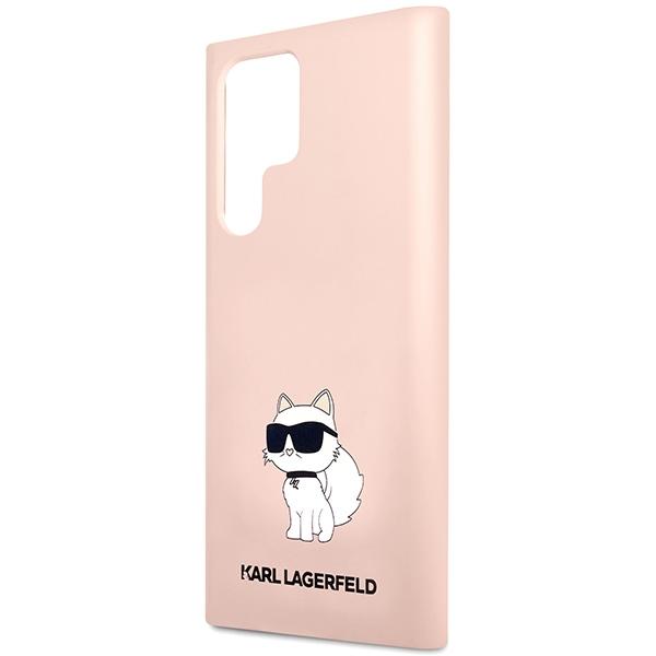 Etui do Samsung Galaxy S23 Ultra Karl Lagerfeld Silicone Choupette Różowe
