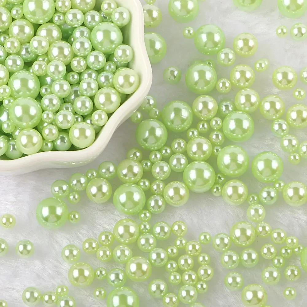 Разноцветные бусины из АБС-пластика без отверстий, имитация жемчуга, россыпные бусины для нейл-арта, DIY-поделок, украшения для скрапбукинга