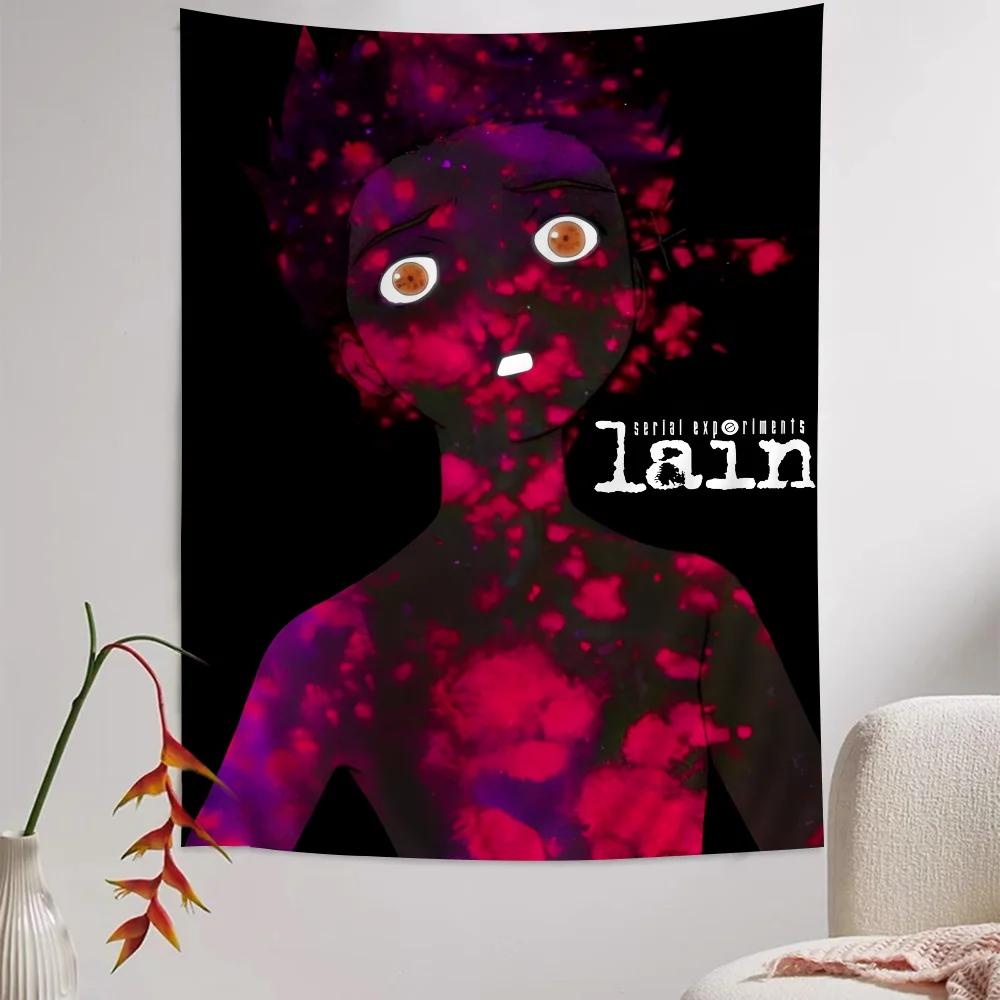 Serial Experiments Lain Cartoon Tapestry Art Science Fiction Room Home Decor Wall Hanging Home Decor