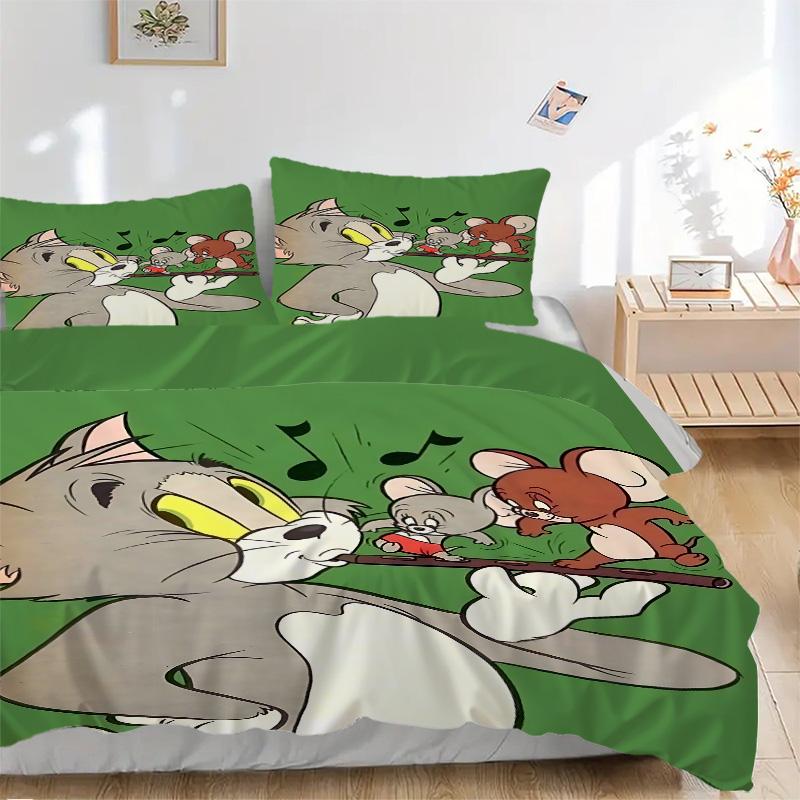 Tom Jerry Harmony Print 3Pcs Bedding Setduvet Cover With 2 Bedropillowcase Home Birthday Gift