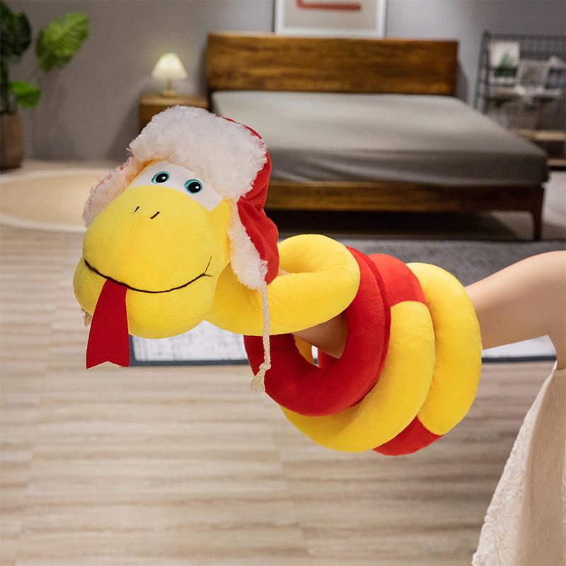 Adorable Plush Snake Toy For 2025 Year Of The Snake Festive Celebration Gift