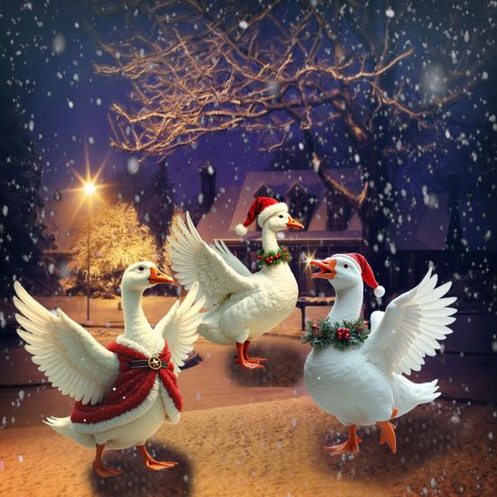 Рождественская утка садовый колышек плоский акриловый двор художественный знак украшения водонепроницаемый уличный рождественский колышек для