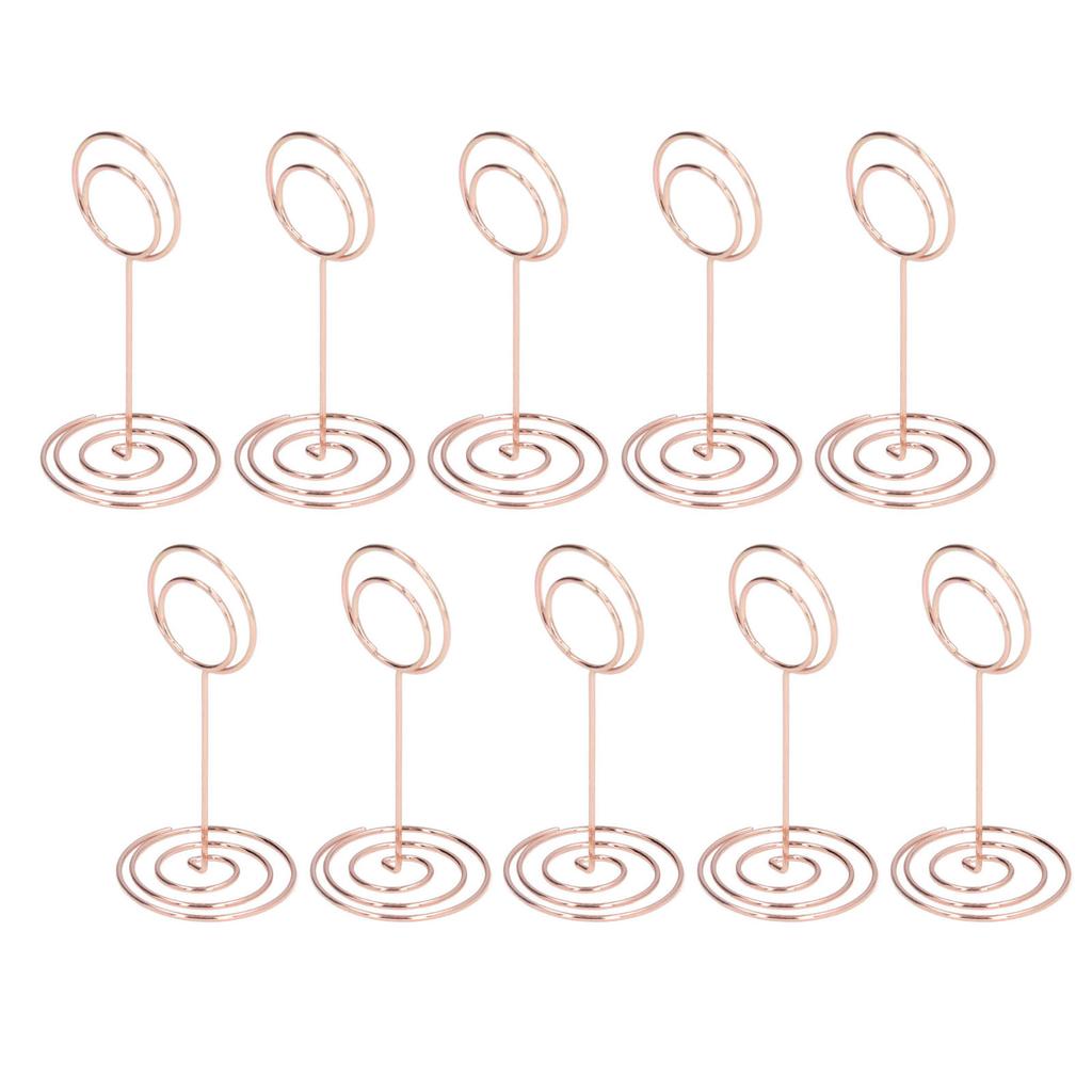 10pcs Table Number Holder Round Base Electroplating Process Elegant Cute Shape Home Ornaments for Weddings