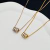 Studded Titanium Steel Colorfast Necklace Female Cold Wind Clavicle Chain Tide Online Celebrity Pendant