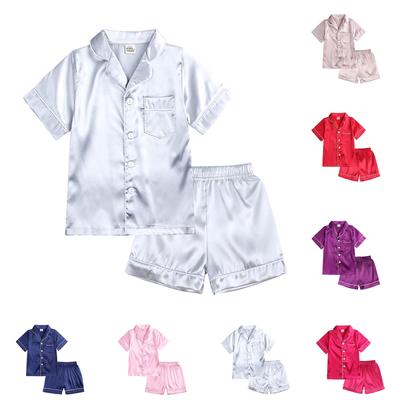 Мальчики Девочки Однотонные Пижамы Верхние Штаны Два Комплекта Домашней Одежды