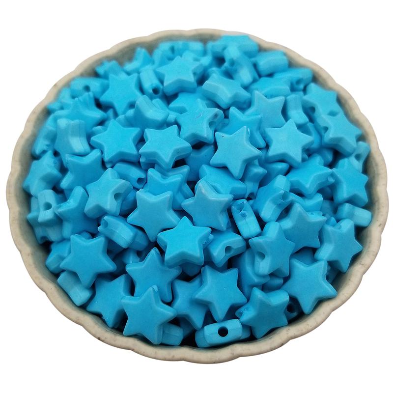 Товары для вечеринок для изготовления украшений Акриловые свободные бусины в форме звезды разноцветные аксессуары своими руками 50 шт 9 мм
