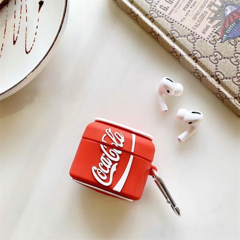 Креативный чехол для наушников AirPods Pro в виде снека и напитка совместим с беспроводными Bluetooth-чехлами из силикона для Apple 2-го и 3-го поколений.