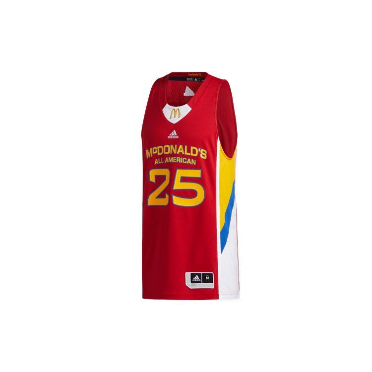 adidas Мужские баскетбольные майки Красные Умеренные Прямой крой GI9422